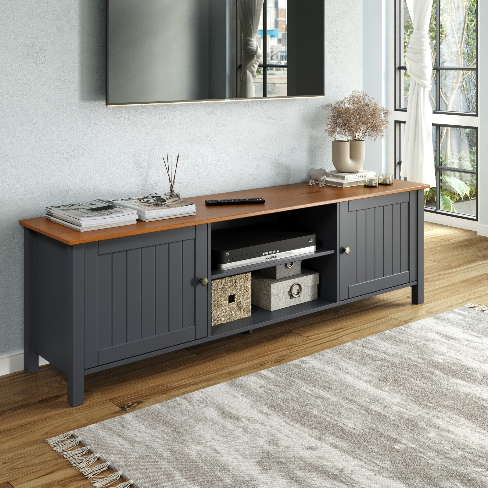Rack Toscana 2 Portas - Amendôa | Estilo e Conforto para Sua